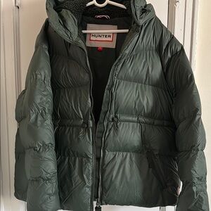 Hunter Green Puffer Jacket
